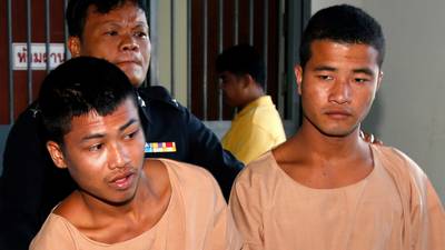Burmese men face death over UK tourist murders in Thailand