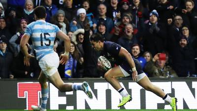 Sean Maitland’s try gets Scotland over the line against Argentina