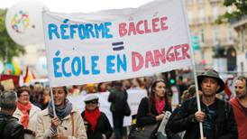 French teachers march against school reforms