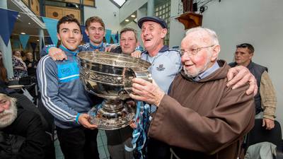 Cup overflowing at Capuchin Day Centre in Dublin as Sam Maguire visits