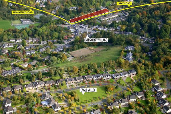 Narrow site in Enniskerry in  Co Wicklow for €400,000