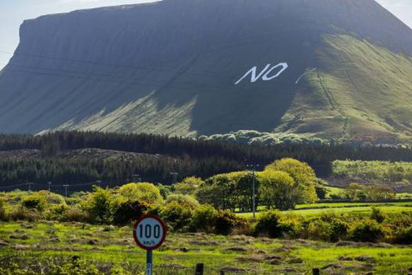 Giant ‘No’ sign removed from Ben Bulben as Twitterati pay their respects
