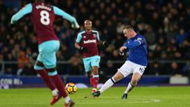 Wayne Rooney strikes from the halfway line as Everton crush West Ham