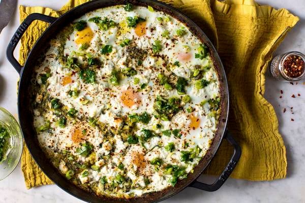 Yotam Ottolenghi’s herby polenta with corn, eggs and feta