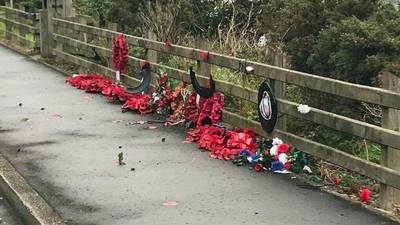 Soccer fans accused of desecrating memorial to soldiers killed by IRA