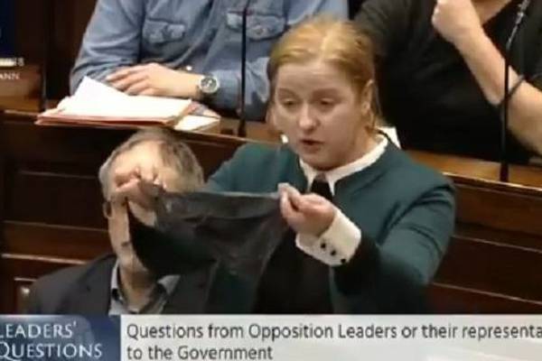 TD surprised at global reaction to display of thong in Dáil over rape case comments