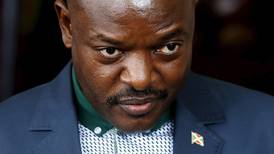 Burundian president Pierre Nkurunziza appears in public