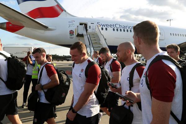 England’s Rugby World Cup squad stranded at airport