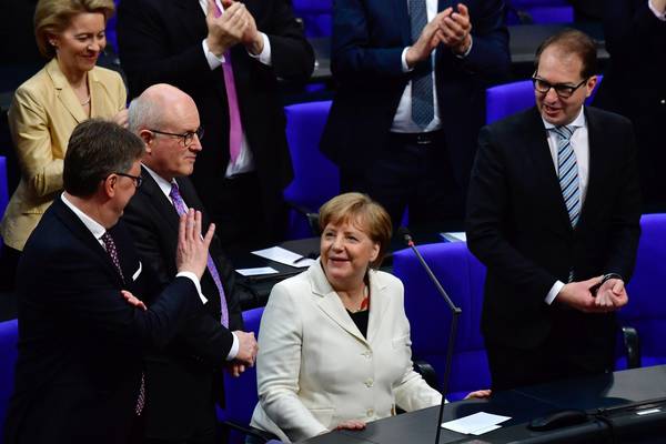 German parliament elects Merkel to fourth term as chancellor