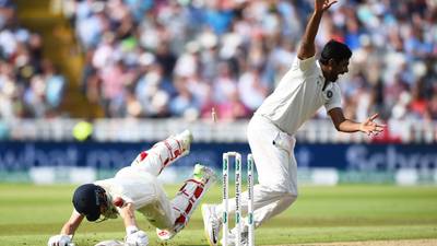 Root’s dismissal sparks England’s collapse as India strike