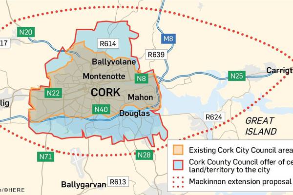 Cork County Council makes formal offer of territory to city