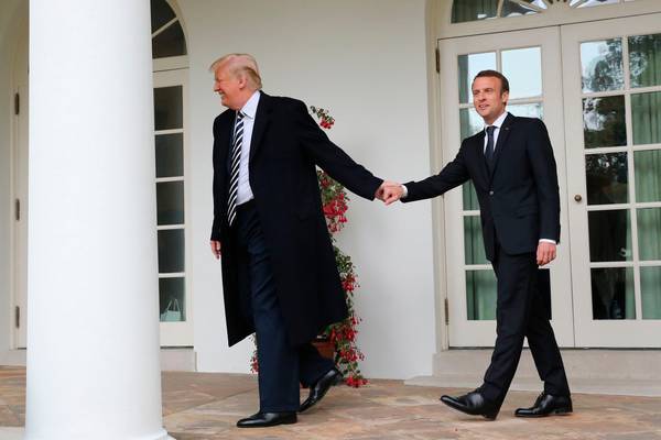 Bromance is strictly personal as Trumps welcome the Macrons