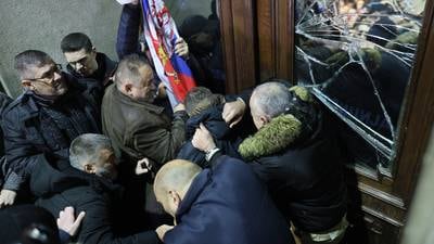Eight police injured, 38 detained in Serb opposition protest over election
