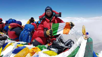 Irish Everest climber: view from top of world ‘pretty incredible’