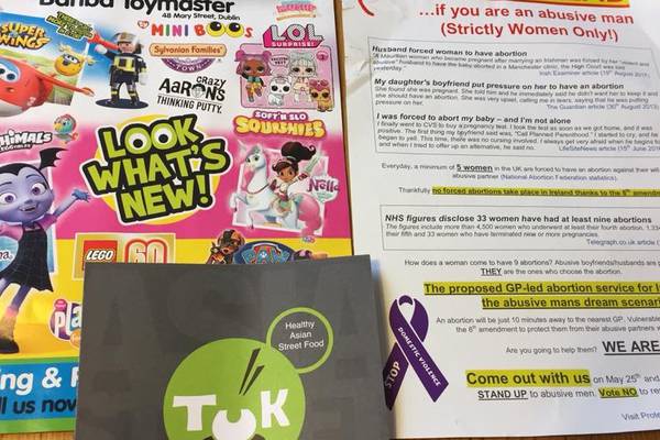 Dublin toy store apologises after anti-abortion material discovered in catalogue