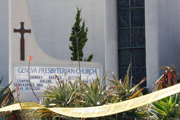 Suspected gunman tied up by parishioners after US church shooting