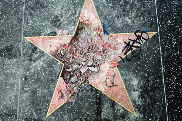 Trump’s Hollywood Walk of Fame star vandalised for second time