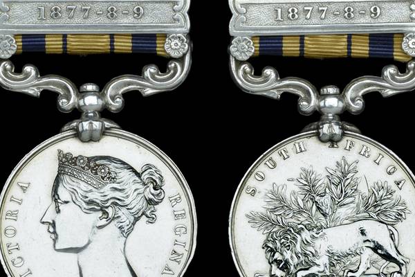 Irishman’s Zulu War medal and church windows sell for well over estimates