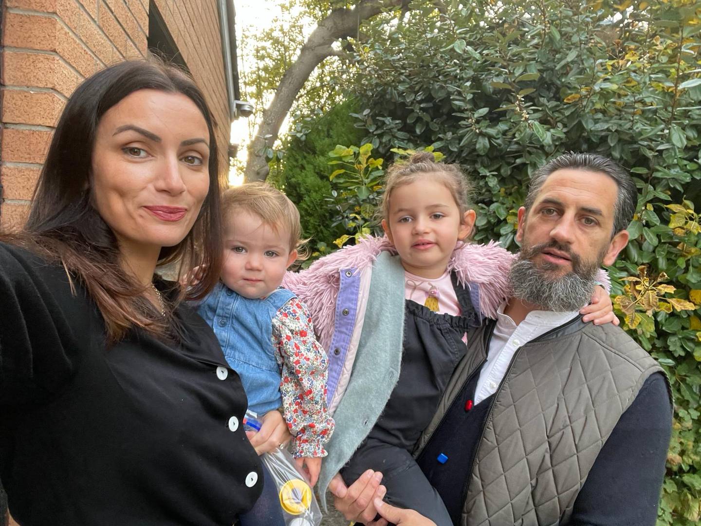 Louise Duffy, husband Paul Galvin and their two daughters, Ésme and Elin