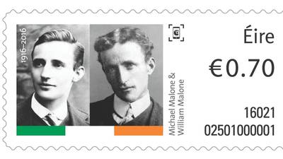 Brothers remembered in stamp to mark centenary of Rising