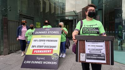 Dunnes Stores workers get 10% pay rise in ‘remarkable victory’ for staff