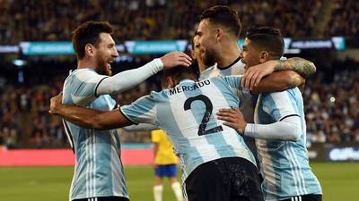Argentina beat Brazil in front of 95,000 fans in Melbourne