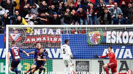 Real Madrid suffer shock Eibar defeat as Dembele equaliser keeps Barca top