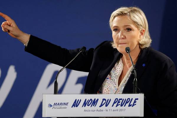 Marine Le Pen blames ‘leftists’ for arson attack on office