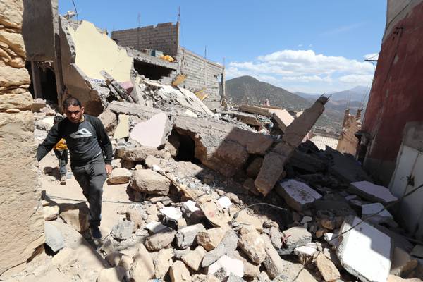 ‘We were covered in debris’: Moroccan earthquake survivors left sleeping outside