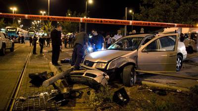 Baby killed in Jerusalem as Palestinian driver rams station