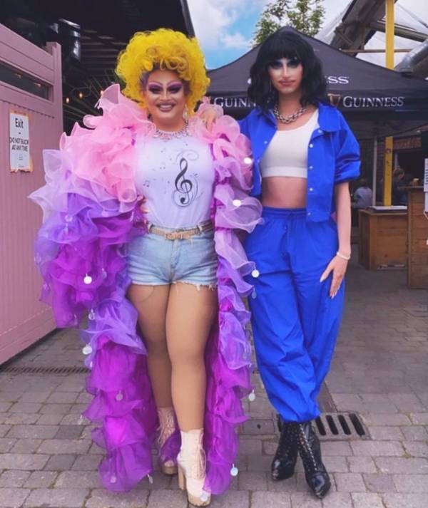 Miss Taken (right) and Miss Roots (left) at Pride 2021
