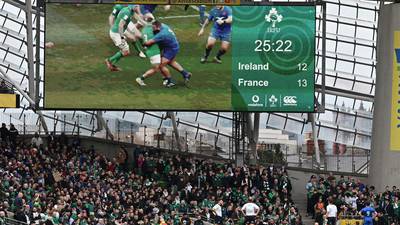 Ireland v France: Rob Herring hit a blatant red card but officials opted to back down again