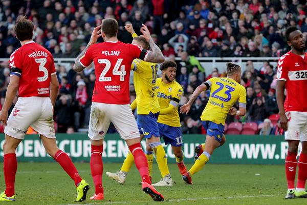 Leeds strike late to salvage a point at Middlesbrough