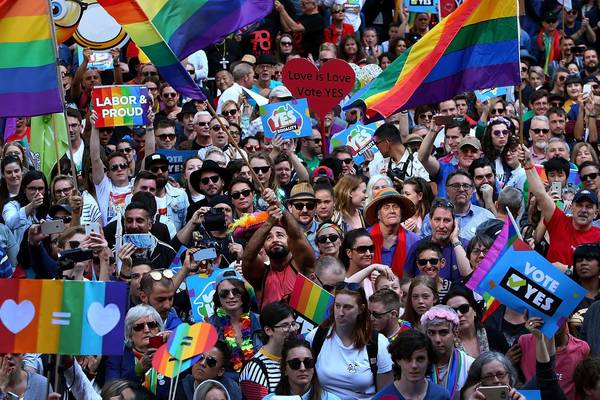Record numbers rally for marriage equality in Australia ahead of vote