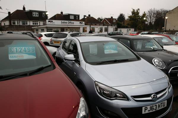 Tumbling UK car sales will lower the value of your Irish registered car