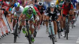 Trentin edges out Sagan in sprint  finish to take stage