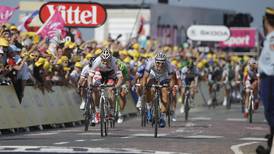 Marcel Kittel takes sprint and now appears to have the measure of Sky’s Mark Cavendish