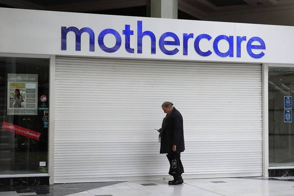 Mothercare’s Irish business to be liquidated with loss of 197 jobs