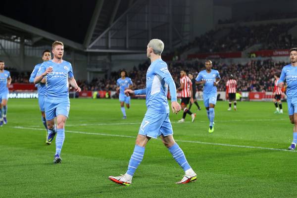 Manchester City see off Brentford to make it 10 on the spin