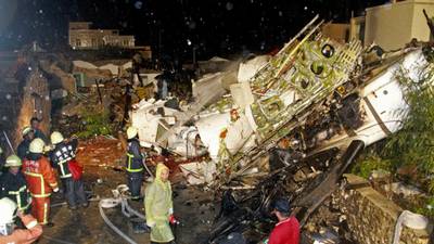 More than 40 feared dead after air crash  at Taiwan airport