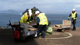 Air Corps flies restoration materials to Skellig Michael