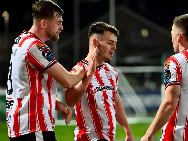 Danny Mullen’s late goal sneaks victory for Derry City over St Pat’s