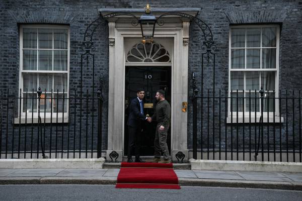 Ukraine’s president Zelenskiy pays surprise visit to UK