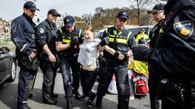 Greta Thunberg detained by police at climate protest in The Hague