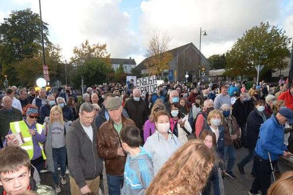 Navan hospital-downgrade protest draws up to 10,000 people