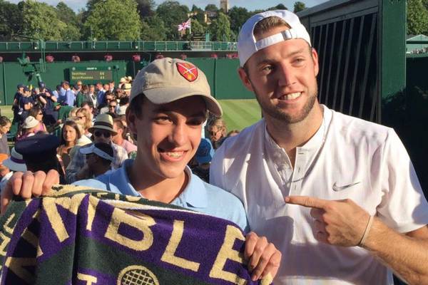 Wimbledon towel tennis fan gets replacement from Jack Sock