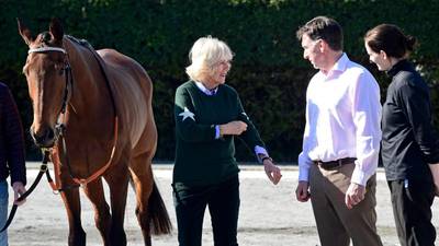 ‘She’s just like anyone else’: Camilla visits de Bromhead’s stable in Knockeen