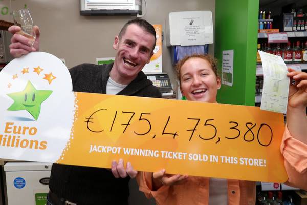 Dublin syndicate expected to share €175.4m lottery jackpot with 49 family members
