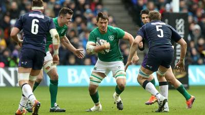 Quinn Roux and Rory Best getting the dirty work done for Ireland