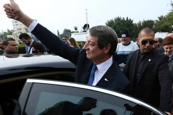 Nicos Anastasiades re-elected by Greek Cypriots as their eighth president